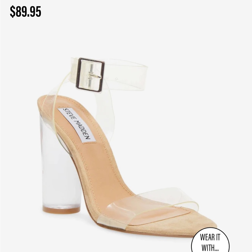 Steve Madden Clearer Clear 4 inch heels